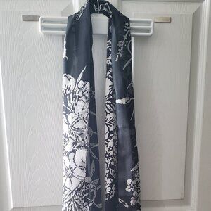 Black silk scarf